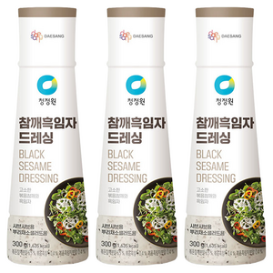 청정원 참깨 흑임자 드레싱, 300g, 3개