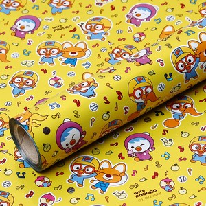 위드 뽀로로 증착롤 포장지 중 37.5cm x 12m, 옐로우, 1개
