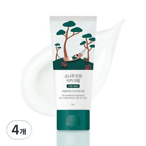 라운드랩 포 맨 소나무 진정 시카 크림, 75ml, 4개