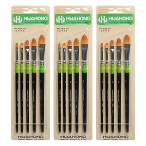 화홍 디자인붓 F 982 5p 세트, 1,2,3,4,5호, 3세트