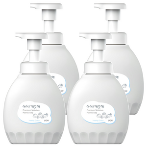 아이깨끗해 프리미엄 모이스처 핸드워시 힐링코튼, 450ml, 4개