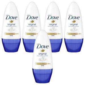 도브 오리지날 롤온 데오드란트, 40ml, 5개