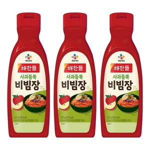 해찬들 사과듬뿍 비빔장, 470g, 3개