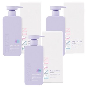 앙방 베이비 앤 키즈 단백질 약산성 샴푸 애플향, 300ml, 3개