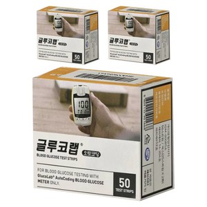 오상헬스케어 글루코랩 개인용혈당검사지, 3개