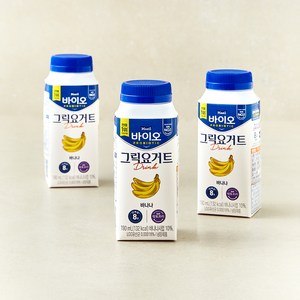 매일바이오 그릭요거트 드링크 바나나, 1개, 3개입, 190ml