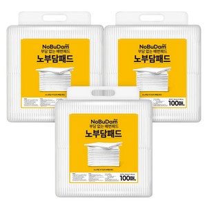 강아지 노부담 절약형 무형광 배변패드 무향, 100개입, 3개