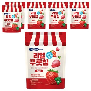 베베쿡 리얼푸룻칩 딸기, 12g, 6개
