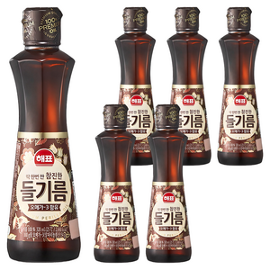 해표 참진한 들기름, 320ml, 6개