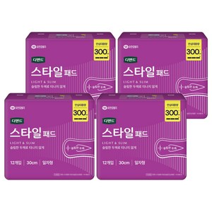 디펜드 여성용 스타일 패드 초슬림, 12개입, 4개