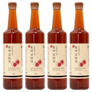 하동감사농원 홍매실원액, 750ml, 4개