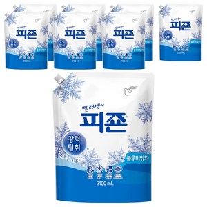 피죤 레귤러 섬유유연제 블루비앙카 리필, 2.1L, 8개