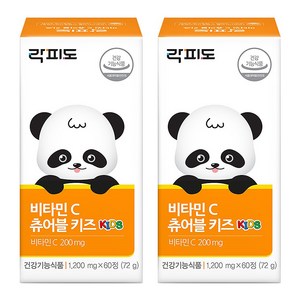 락피도 비타민 C 츄어블 키즈 72g, 60정, 2개