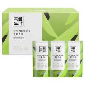 곡물도감 국산 말차 서리태 가득 콩물두유, 180ml, 15개