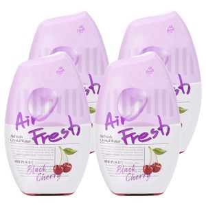에어후레쉬 크리스탈워터 실내용 대용량 방향제 본품, 400ml, 4개, 블랙체리향