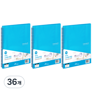 에코청운 칼라칩 스프링화일 30매 A4, 하늘, 36개