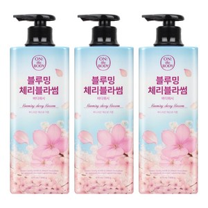 온더바디 플라워 약산성 퍼퓸 바디워시 로맨틱 아이리스, 900g, 3개