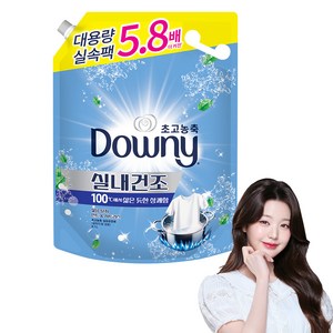 다우니 실내건조 삶음탈취 초고농축 섬유유연제 민트 & 시트러스 리필, 4.1L, 1개