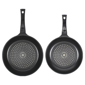 키친아트 뉴 티타늄 코팅 프라이팬 세트 2개, 블랙, 프라이팬 28cm + 프라이팬 26cm, 1세트