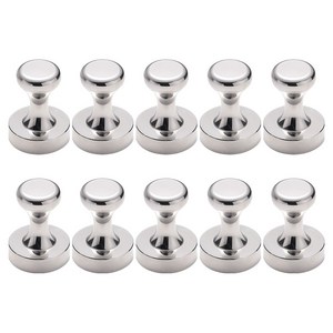 마켓플랜 체스형 초강력 네오디움 자석 걸이 20mm, 실버, 10개