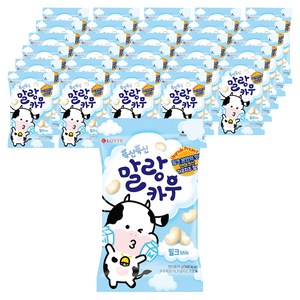 롯데웰푸드 말랑카우 밀크 츄잉캔디, 79g, 30개