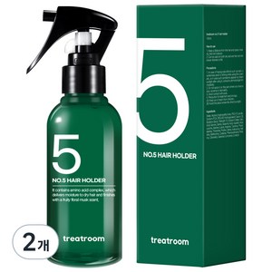 트리트룸 넘버파이브 헤어홀더 미스트, 100ml, 2개