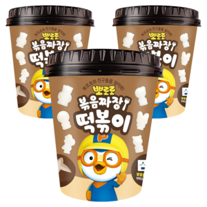 어니스트에프엔비 뽀로로 볶음 짜장 떡볶이, 110g, 3개
