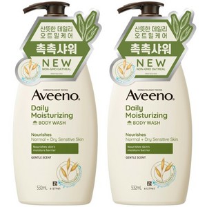 아비노 데일리 모이스춰라이징 바디워시, 532ml, 2개