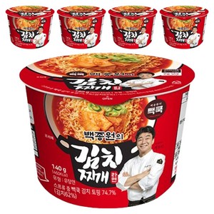 TBK 백종원의 김치찌개 라면 140g, 5개
