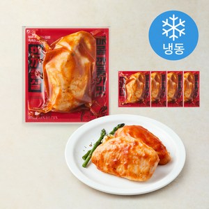 한끼통살 소스 닭가슴살 매콤 깐풍기맛 (냉동), 100g, 1개입, 5개