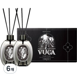 뷰카 센트 클래식 대용량 디퓨저 선물세트, 일랑일랑, 260ml, 6개