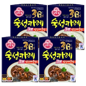 오뚜기 3분 3일 숙성카레 약간매운맛, 200g, 4개