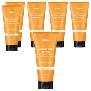 쿤달 맥주효모 탈모트리트먼트 허브민트향, 6개, 200ml