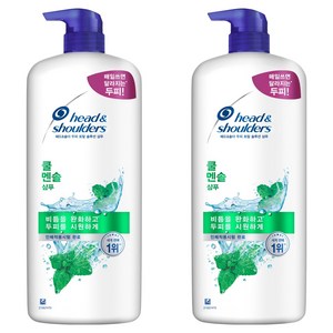 헤드앤숄더 쿨 멘솔 샴푸 대용량, 1.2L, 2개