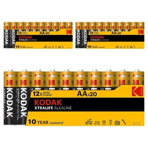 코닥 XTRALIFE 알카라인 AA건전지, 20개입, 3개