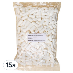 아트위드미 화이트 빅 마쉬멜로우 3 x 1.5 cm, 1kg, 15개