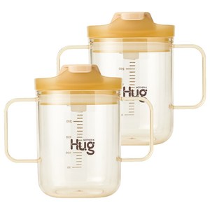 마더케이 허그 PPSU 이유식 양손컵, 투명, 2개, 250ml