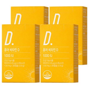뉴트리모어 퓨어 비타민 D 1000 IU 3.9g, 30정, 4개