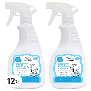 코코브라운 반려동물 베이킹소다 탈취제 베이비파우더향, 550ml, 12개