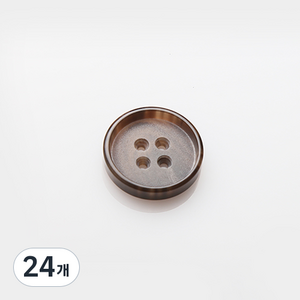 HR빅버튼 샌더슨 단추 23mm, 브라운, 24개