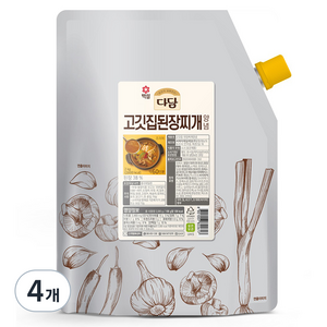 다담 고깃집 된장찌개 양념, 2kg, 4개