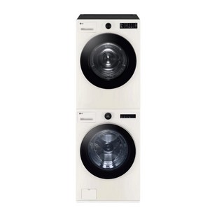 LG전자 트롬 오브제컬렉션 드럼세탁기 + 건조기 세트 KFG21EN-8EN 21kg + 18kg 방문설치, 네이처 베이지+네이처 베이지