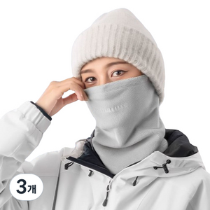 락브로스 큐네이쳐 방한 스키 마스크 넥워머 014-WB023, 그레이, 3개