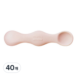 까사무띠 유아용 무무 베이비 스푼, 인디핑크, 단품, 40개