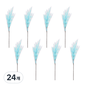 블럭마트 조화 갈대가지 뮬리가지 8p, 블루, 24개