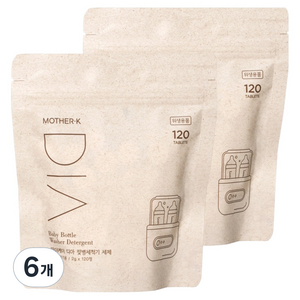 마더케이 디아 젖병세척기 세제 120p, 240g, 6개