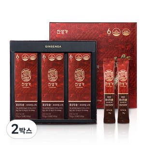 진생가 홍삼정 순 프리미엄 스틱 + 쇼핑백, 300g, 2박스