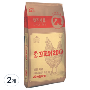 대주 꼬꼬닭 육계용 펠렛 사료, 20kg, 2개