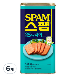 스팸 25% 라이트, 1.81kg, 6개