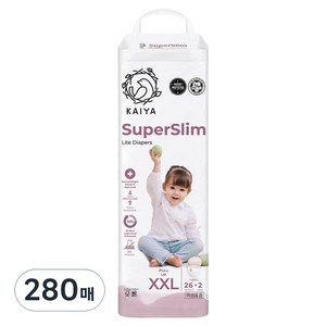 카이야 슈퍼슬림 프리미엄 팬티형 기저귀 남녀공용, 점보형(2XL), 280매
